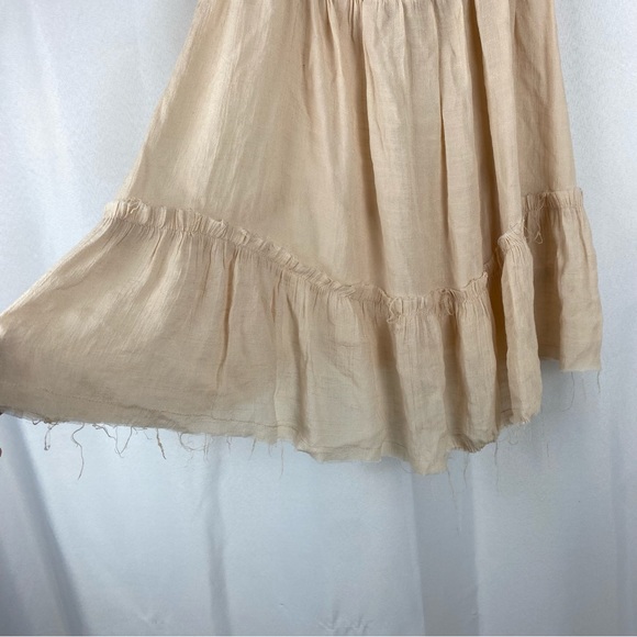 Vintage Melrose & Market Distressed Cream Mini Dress - Picture 2 of 6